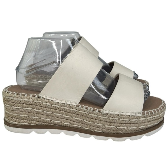 ESPRIT Katalina Off White Espadrille Platform Wedge Slide Sandals Womens SZ 7.5 - Picture 13 of 16